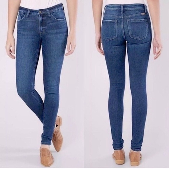 KanCan Mid Rise Skinny stretch Jeans Womens Sz 7 / 27 blue Medium Wash Estilo - Picture 1 of 12